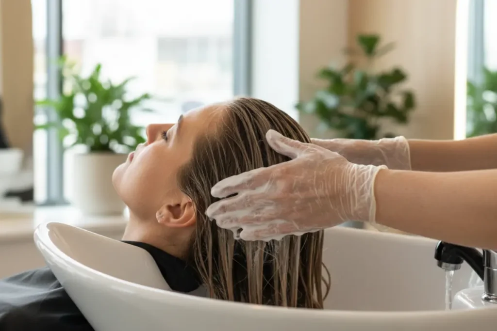 tratamento capilar realizado por cabeleireira em são carlos