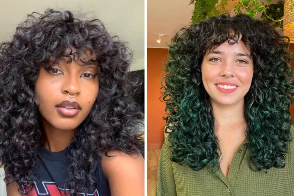 corte feminino ondulado com movimento natural e acabamento leve